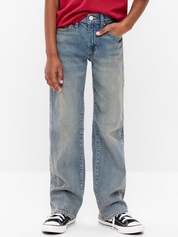 Old Navy Built-In Flex Boot-Cut Jeans for Boys - Medium Wash in Kuwait