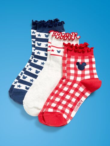 جوارب Old Navy Old Navy x Disney Mickey Mouse Quarter-Crew Socks للنساء - أمريكانا in Kuwait