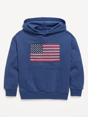 كنزة صوفية بغطاء للرأس كبيرة الحجم من الصوف المفضلة من Old Navy للأولاد - علم in Kuwait