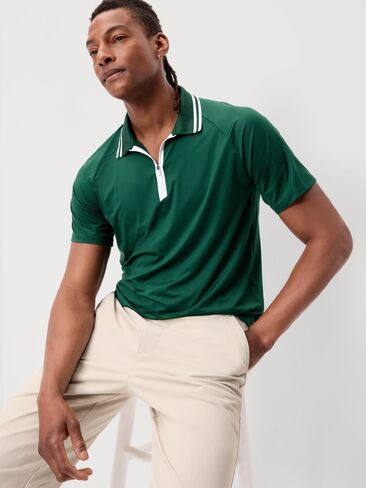 Old Navy CloudMotion Zip Polo - Plant Life in Kuwait
