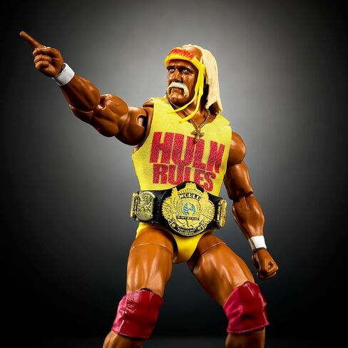 مجموعة شخصيات الحركة والإكسسوارات من Mattel WWE Ultimate Edition، Hulk Hogan مقاس 6 بوصة قابلة للتجميع مع رؤوس وأيدي قابلة للتبديل، 30 نقطة مفصلية in Kuwait