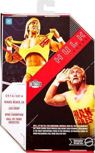 مجموعة شخصيات الحركة والإكسسوارات من Mattel WWE Ultimate Edition، Hulk Hogan مقاس 6 بوصة قابلة للتجميع مع رؤوس وأيدي قابلة للتبديل، 30 نقطة مفصلية in Kuwait