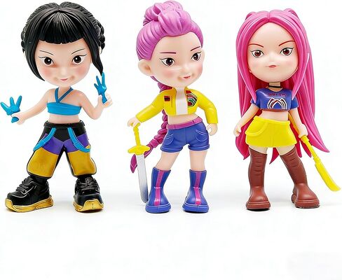 3Pcs Demon Movie Hunters Figure,Cartoon Collectable Figure,Creative Gift for Fans in Kuwait