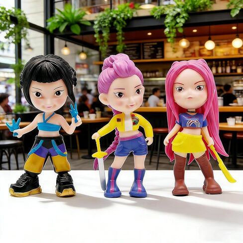 3Pcs Demon Movie Hunters Figure,Cartoon Collectable Figure,Creative Gift for Fans in Kuwait
