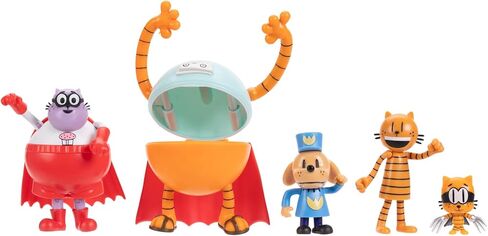 Dog Man 2.5 Inch Scale Supa Buddies and Baddies Multipack Action Figures, Part of Jakks Pacific's Wave 4, Includes 5 Characters in Kuwait