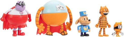 Dog Man 2.5 Inch Scale Supa Buddies and Baddies Multipack Action Figures, Part of Jakks Pacific's Wave 4, Includes 5 Characters in Kuwait