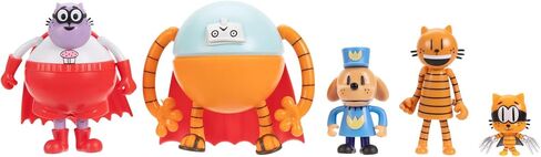 Dog Man 2.5 Inch Scale Supa Buddies and Baddies Multipack Action Figures, Part of Jakks Pacific's Wave 4, Includes 5 Characters in Kuwait