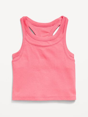 Old Navy 2-In-1 Ribbed Tank Top for Girls - Daylily in Kuwait