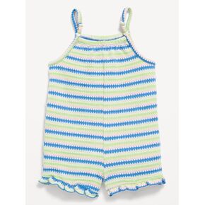 رومبير محبوك بدون أكمام من Old Navy للفتيات الصغيرات - شريط أزرق/أخضر in Kuwait
