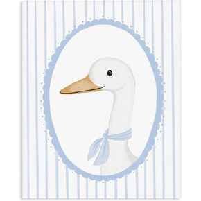 Stupell Industries 'Dainty Bordered Duck'، لوحة فنية قماشية، مقاس 16 × 20 بوصة، سهلة التعليق ومتينة، صُنعت في الولايات المتحدة الأمريكية، بواسطة Cherrywood Lane in Kuwait