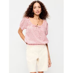 بلوزة ذات حافة فقاعية من Old Navy - أحمر Ditsy in Kuwait