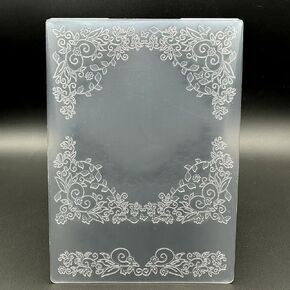 3D Plastic Embossing Folder Template Floral Vine Frame Texture A6 Size for Card Making DIY Scrapbooking Paper Crafting Handmade Crafts Scrapbooking Arts Supplies Scrapbook Decor in Kuwait