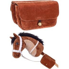 Hobby Horse Saddle Bag Hobby Horse Accessories Soft Fabric Mini Stick Pony Saddle Bag Equestrian Gift for Roleplay Events Competitions in Kuwait