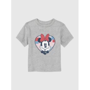 Old Navy Minnie Mouse Patchwork Heart Graphic T-shirt for Toddlers - Athletic Heather in Kuwait