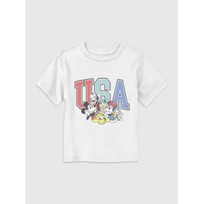 تي شيرت برسومات Old Navy Mickey USA Friends للأطفال الصغار - أبيض in Kuwait