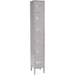 Six Tier Locker, 12x12,x12, 6 Door, Ready To Assemble, Gray in Kuwait