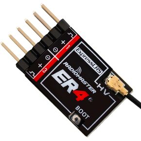 Radiomaster ER4 2.4GHz ELRS Receiver 4CH PWM Low Latency Voltage Telemetry Wi-Fi Update for F3P RC Airplane/Fixed-Wing/RC Cars/Boats in Saudi Arabia