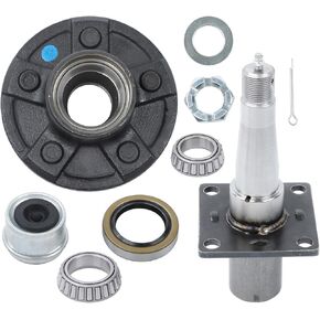 labwork 5 on 4.5 inch Trailer Hub Kit and Round with Brake Flange #84 Spindle Overall Length 8.25 inch Replacement for 3500 lbs Rubber Dust Cap in Kuwait