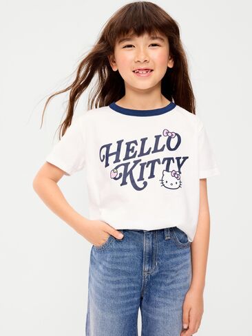 تي شيرت برسومات Hello Kitty® للفتيات من Old Navy - زنابق بيضاء in Kuwait