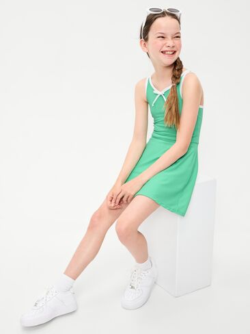 Old Navy PowerSoft Cami Athletic Dress for Girls - Chrysolite in Kuwait