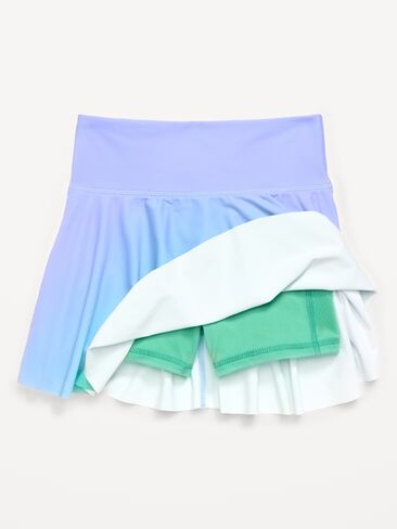 Old Navy High-Waisted PowerSoft Skort for Girls - Blue Ombre in Kuwait