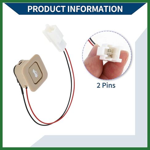 Motoforti No.935552H0004W غطاء صندوق السيارة، قفل زر الضغط، مفتاح مقبض لسيارة Hyundai Elantra 2007-2010 / مفتاح الإصدار الخلفي / متين / قطعة واحدة بيج طويل الأمد in Kuwait