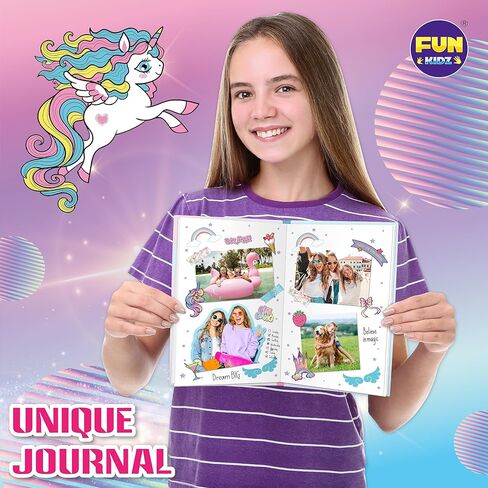 مجموعة مجلة يونيكورن للفتيات من سن 6 إلى 12 سنة، مجموعة سجل القصاصات من FunKidz للمراهقين، مجموعة مذكرات لأنشطة الفتيات، هدايا إبداعية in Kuwait