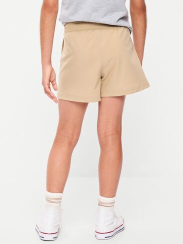 شورت أداء مطاطي عالي الخصر من Old Navy للبنات - شوفان ملفوف in Kuwait