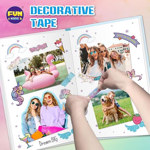 مجموعة مجلة يونيكورن للفتيات من سن 6 إلى 12 سنة، مجموعة سجل القصاصات من FunKidz للمراهقين، مجموعة مذكرات لأنشطة الفتيات، هدايا إبداعية in Kuwait
