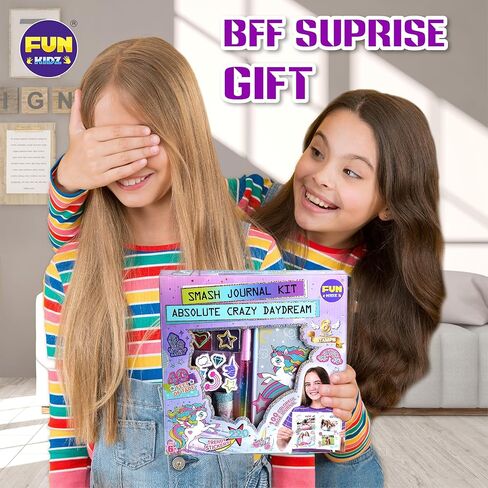 مجموعة مجلة يونيكورن للفتيات من سن 6 إلى 12 سنة، مجموعة سجل القصاصات من FunKidz للمراهقين، مجموعة مذكرات لأنشطة الفتيات، هدايا إبداعية in Kuwait