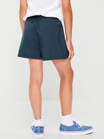 شورت أداء مطاطي عالي الخصر من Old Navy للفتيات - باللون البحري in Kuwait