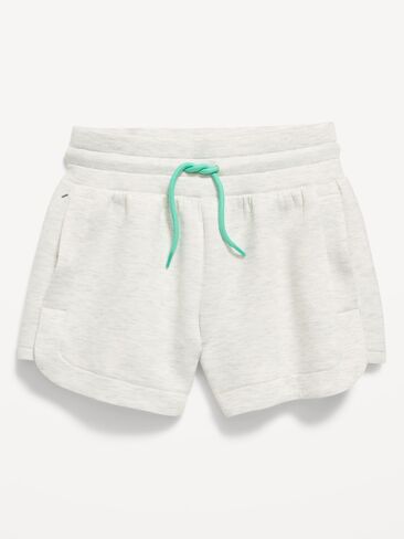 شورت صوف عالي الخصر للبنات من Old Navy - رمادي مرقط فاتح in Kuwait