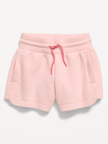 Old Navy High-Waisted Bounce Fleece Shorts for Girls - Pink Sky in Kuwait