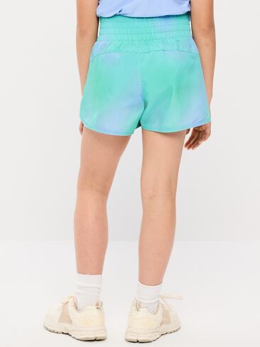 Old Navy High-Waisted Dolphin-Hem Run Shorts for Girls - Blue Ombré in Kuwait