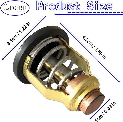 2PCS Thermostat 60°C/140°F Compatible with Yamaha Outboard Engines F75 F80 F90 F100 F150 F200 F225 F250 VF200 VF250, Suzuki Boat DF70 DF80 DF90 DF100 DF200 DF225, Replaces 67F-12411-01, 17670-90J00 in Kuwait