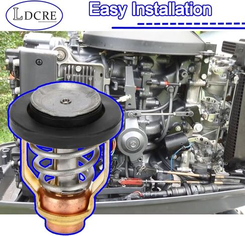 2PCS Thermostat 60°C/140°F Compatible with Yamaha Outboard Engines F75 F80 F90 F100 F150 F200 F225 F250 VF200 VF250, Suzuki Boat DF70 DF80 DF90 DF100 DF200 DF225, Replaces 67F-12411-01, 17670-90J00 in Kuwait