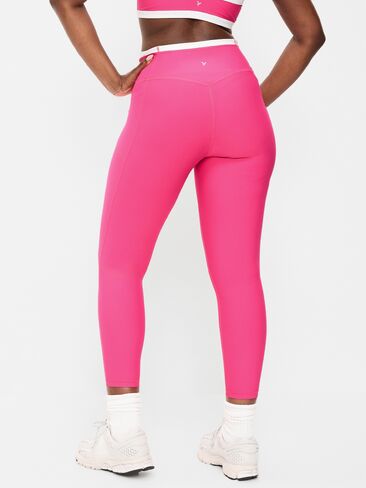 Old Navy Extra-High Waisted PowerSoft Boundless 7/8 Pocket Leggings – No Front Seam - Dragonfruit in Kuwait