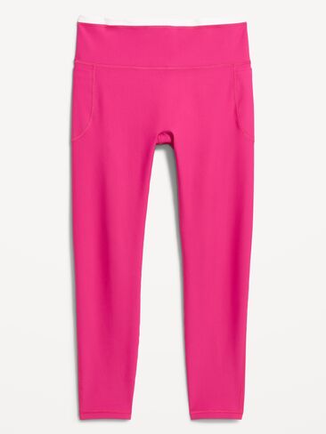 Old Navy Extra-High Waisted PowerSoft Boundless 7/8 Pocket Leggings – No Front Seam - Dragonfruit in Kuwait