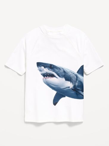 توب سباحة راش جارد برسومات قصيرة الأكمام للاولاد من Old Navy - زنابق بيضاء in Kuwait