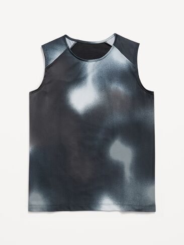 Old Navy Go-Dry Cool Performance Tank Top for Boys - Black Print in Kuwait