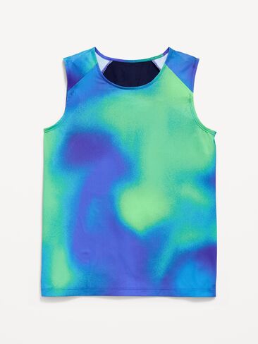 Old Navy Go-Dry Cool Performance Tank Top for Boys - Light Blue Print in Kuwait
