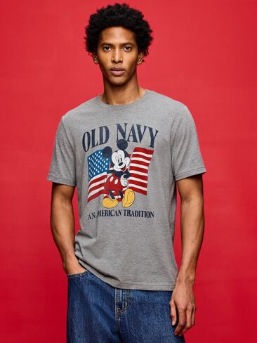 Old Navy Old Navy x Disney Mickey Mouse Logo-Graphic T-Shirt for Adults - Mickey Mouse in Kuwait