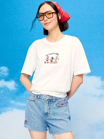 تي شيرت Old Navy Old Navy x ديزني ميكي ماوس برسومات الشعار للبالغين - Disney Parade in Kuwait