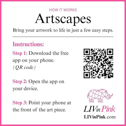 LIVinPink Soaring Gallery Canvas - مغامرة جبلية ورقية مغلفة بالفنون الجميلة مع الواقع المعزز | مقاسات متعددة خشب طبيعي 50"x40" in Kuwait