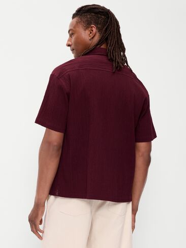 Old Navy Loose Fit Textured Shirt - Raisin Arizona in Saudi Arabia