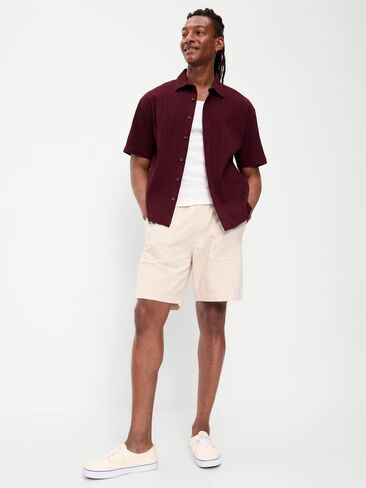 Old Navy Loose Fit Textured Shirt - Raisin Arizona in Saudi Arabia