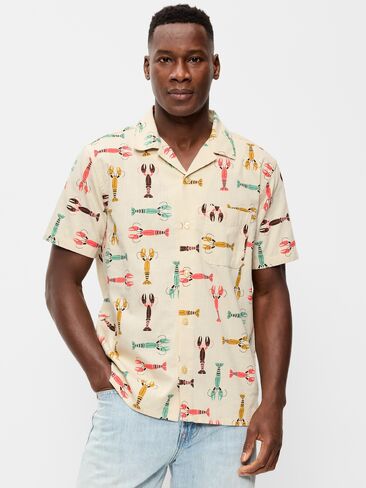 Old Navy Short-Sleeve Camp Shirt - Lobster in Kuwait