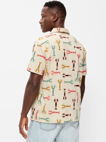 Old Navy Short-Sleeve Camp Shirt - Lobster in Kuwait
