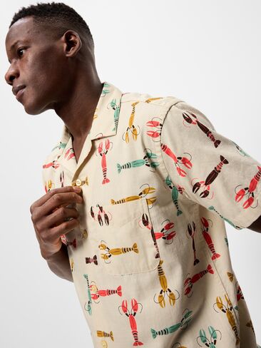Old Navy Short-Sleeve Camp Shirt - Lobster in Kuwait