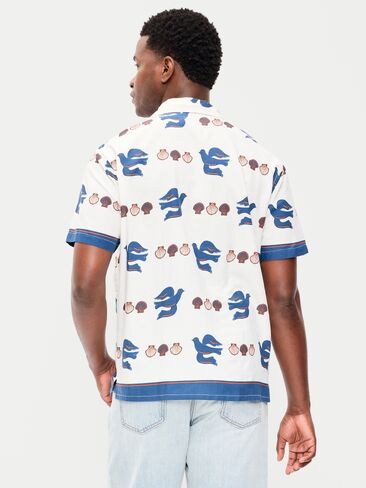 Old Navy Short-Sleeve Camp Shirt - Blue Dove in Kuwait